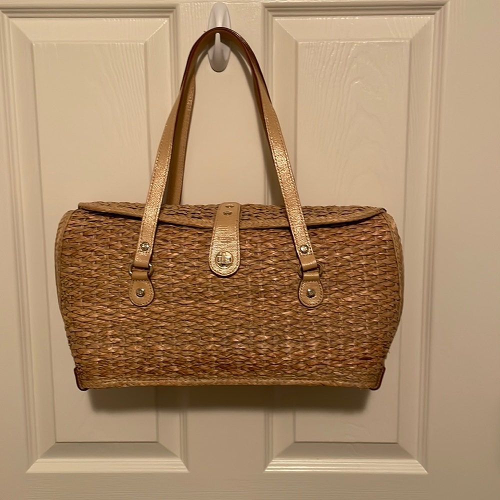 Vintage Kate Spade raffia shoulder bag